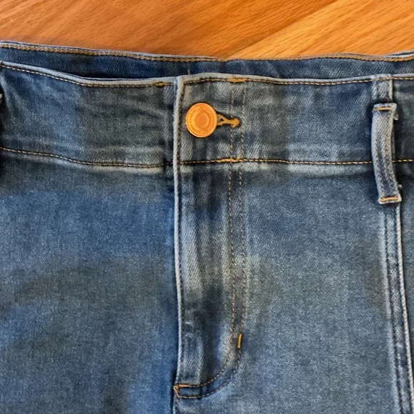 Lauren Conrad Denim Blue Women's Skirt stretchy cowgirl western XL vacation - Picture 3 of 9